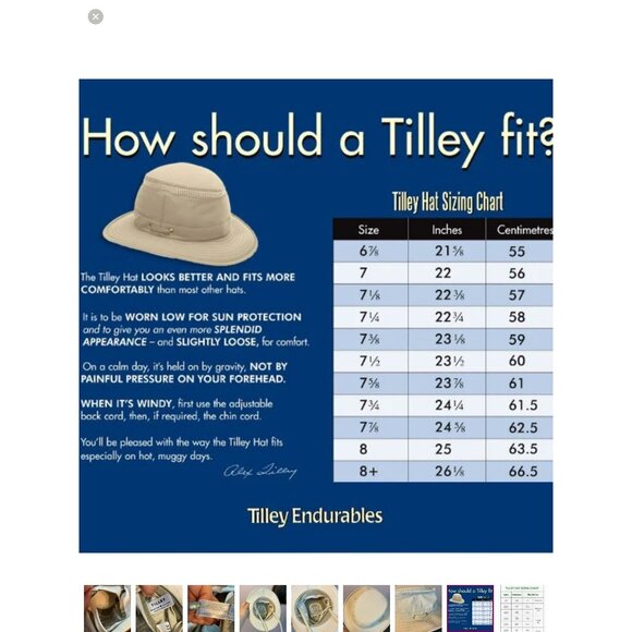 Authentic Tilley Endurables LTM3 Airflo Classic Snap Up Sunhat Gardening Hiking - Picture 7 of 16